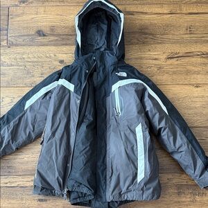 The North Face Kids Puffer Jacket - Black and Gray